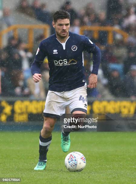 Ben Marshall of Millwall during Championship match between Millwall against Nottingham Forest at The Den stadium, London England on 30 March 2018