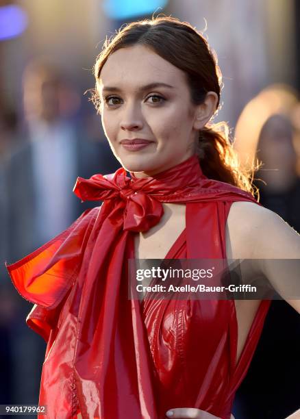 Actress Olivia Cooke arrives at the Premiere of Warner Bros. Pictures' 'Ready Player One' at Dolby Theatre on March 26, 2018 in Hollywood, California.