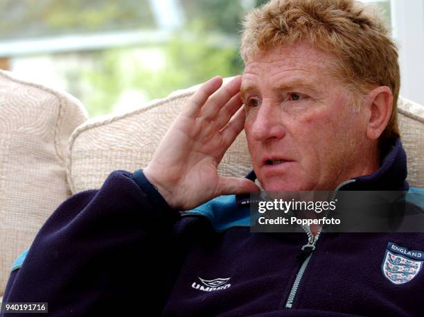 Former Everton and England footballer Alan Ball at home on April 21, 2005.