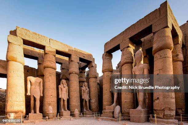 luxor temple, luxor, egypt. - temple of luxor stock pictures, royalty-free photos & images