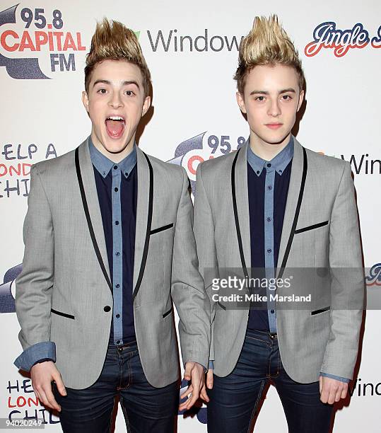 John and Edward Grimes attends the Capital FM Jingle Bell Ball - Day 1 at 02 Arena on December 5, 2009 in London, England.