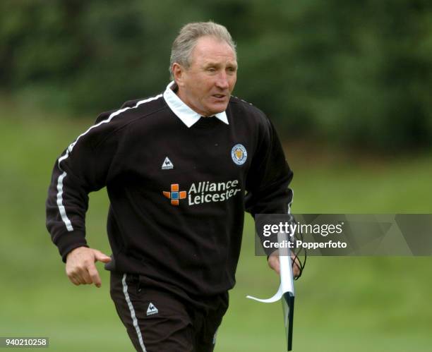 Howard Wilkinson, Leicester City's temporary first-team coach, during a training session at the Belvior Drive training ground in Leicester on October...