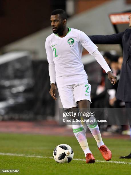 Mansour Alharbi of Saudi Arabia during the International Friendly match between Belgium v Saudi Arabia at the Koning Boudewijnstadion on March 27,...