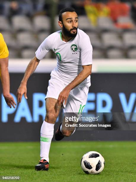 Mohammad Alsahlawi of Saudi Arabia during the International Friendly match between Belgium v Saudi Arabia at the Koning Boudewijnstadion on March 27,...
