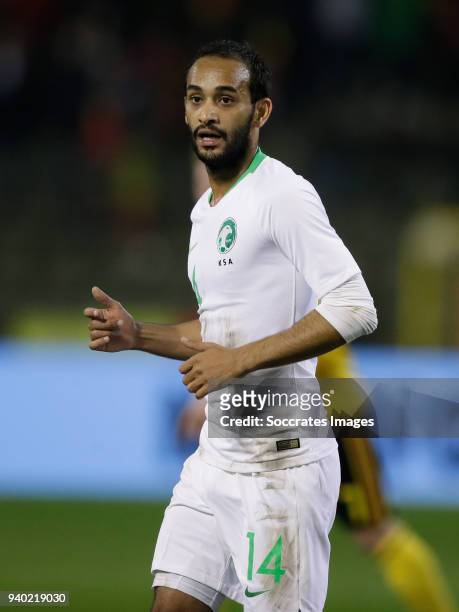 Abdullah Otayf of Saudi Arabia during the International Friendly match between Belgium v Saudi Arabia at the Koning Boudewijnstadion on March 27,...