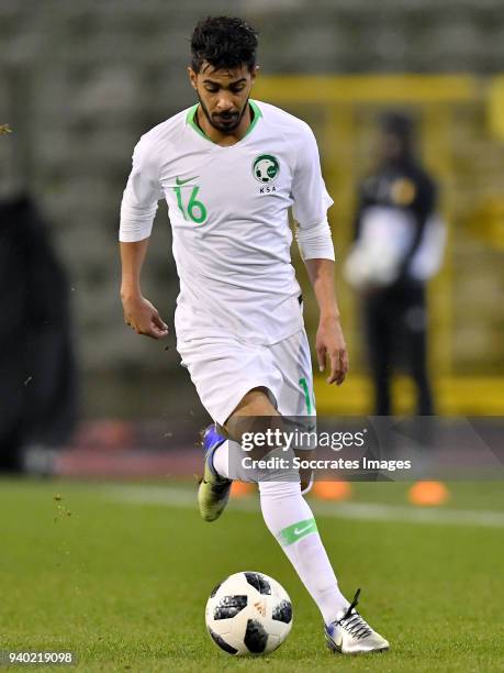 Housain Almogahwi of Saudi Arabia during the International Friendly match between Belgium v Saudi Arabia at the Koning Boudewijnstadion on March 27,...