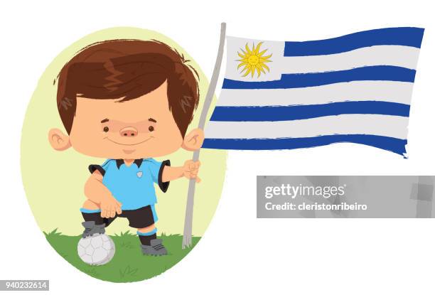 jogador de futebol tun uruguai - the championship liga de futebol stock-grafiken, -clipart, -cartoons und -symbole