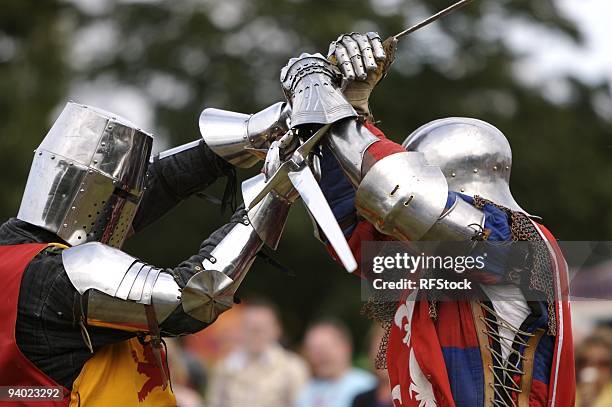 battle den tod! - mittelalterlich stock-fotos und bilder