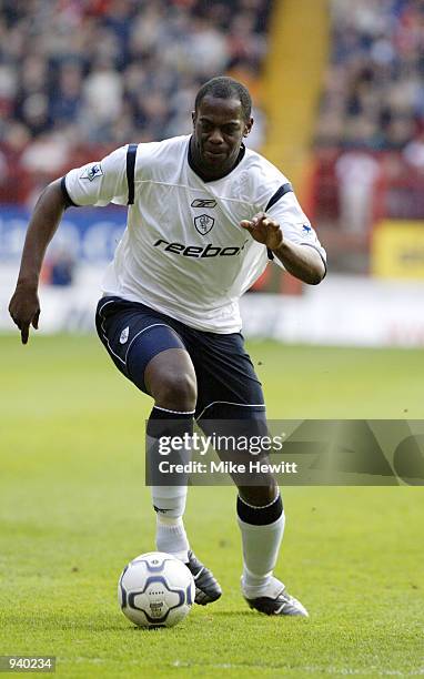 Michael Ricketts of Bolton Wanderers runs with the ball during the FA Barclaycard Premiership match between Charlton Athletic and Bolton Wanderers...