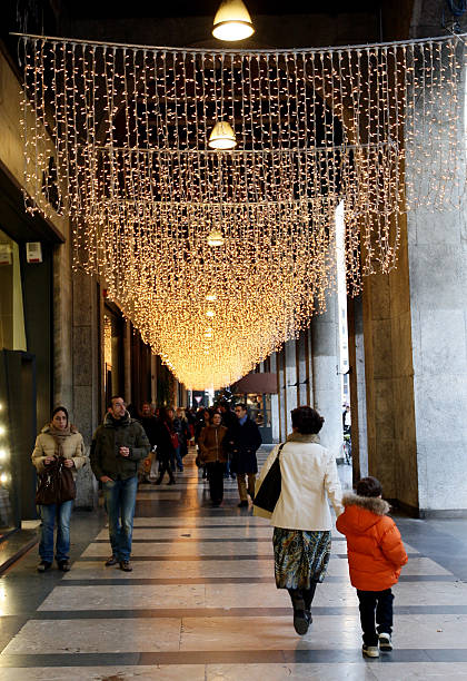 Christmas lights are displayed on December 5, 2009 in Milan, Italy.