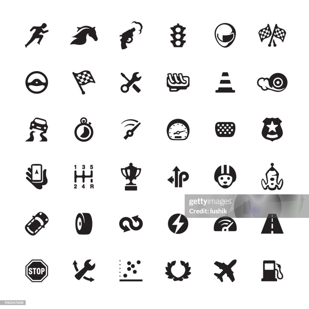 Auto Racing design icon set