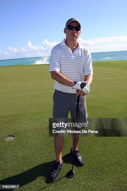 Jacoby Ellsbury attends the David Ortiz Celebrity Golf Classic Golf Tournament on December 5, 2009 in Cap Cana, Dominican Republic.