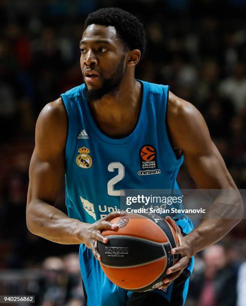 Chasson Randle of Real Madrid in action during the 2017/2018 Turkish Airlines EuroLeague Regular Season game between Crvena Zvezda mts Belgrade and...