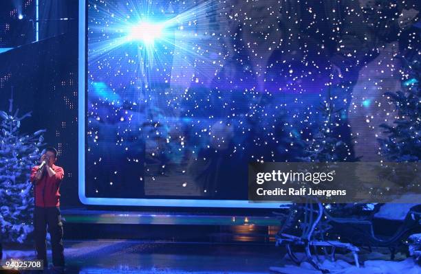Michael Hirte performs during the 2nd semi final of the TV show 'Das Supertalent' on December 5, 2009 at the Coloneum in Cologne, Germany.
