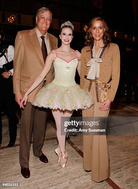 David Koch, NYCB Sterling Hyltin and Julia Koch attend the New York City Ballet & the School of American Ballet's The Nutcracker family benefit at...
