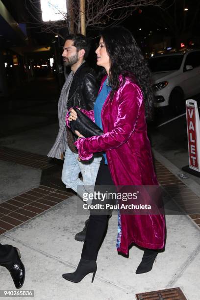 Actors Kelly Hu and Brayden Pierce are seen on March 29, 2018 in Los Angeles, California.