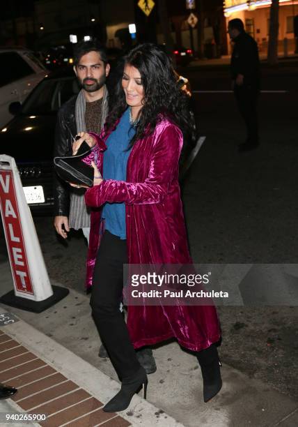 Actors Kelly Hu and Brayden Pierce are seen on March 29, 2018 in Los Angeles, California.