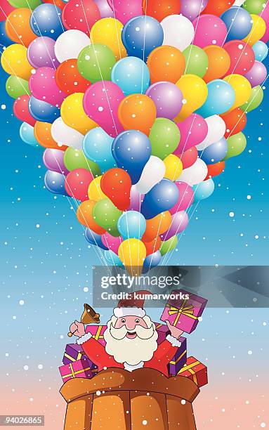 christmas banner/ balloons backgrond - fake snow stock illustrations