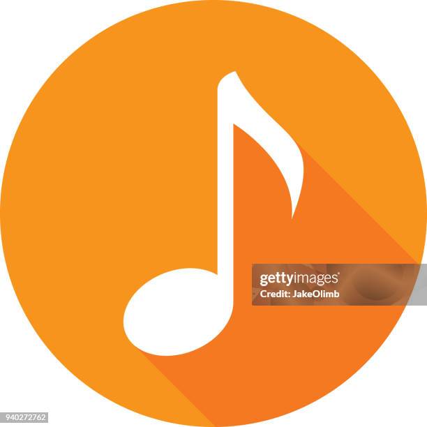 music note icon silhouette - music note icon stock illustrations