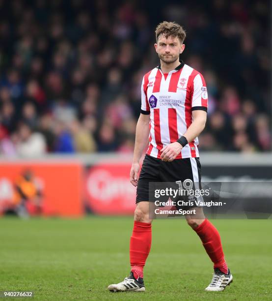Lincoln City's Lee Frecklington during the Sky Bet League Two match between Lincoln City and Exeter City at Sincil Bank Stadium on March 30, 2018 in...