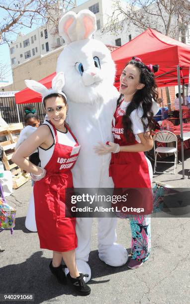 Actress Christina DeRosa and actress Natasha Blasick attend the Los Angeles Mission Easter Charity Event held at Los Angeles Mission on March 30,...