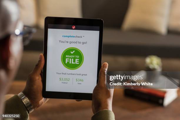 Turbo Tax is displayed on devices on February 22, 2018 in San Francisco, California.