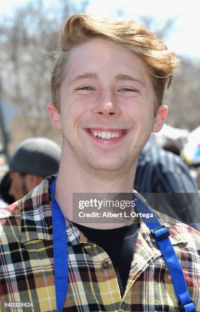 Actor Joey Luthman attends the Los Angeles Mission Easter Charity Event held at Los Angeles Mission on March 30, 2018 in Los Angeles, California.