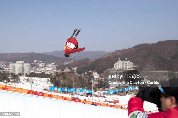 Kevin Rolland of France in action during the Freestyle Skiing - Men's Ski Halfpipe qualification day at Phoenix Snow Park on February 20, 2018 in...