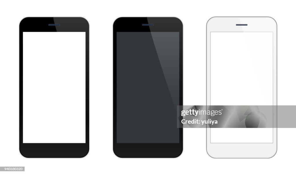 Smartphone-Handy-schwarz und Silber-Farben