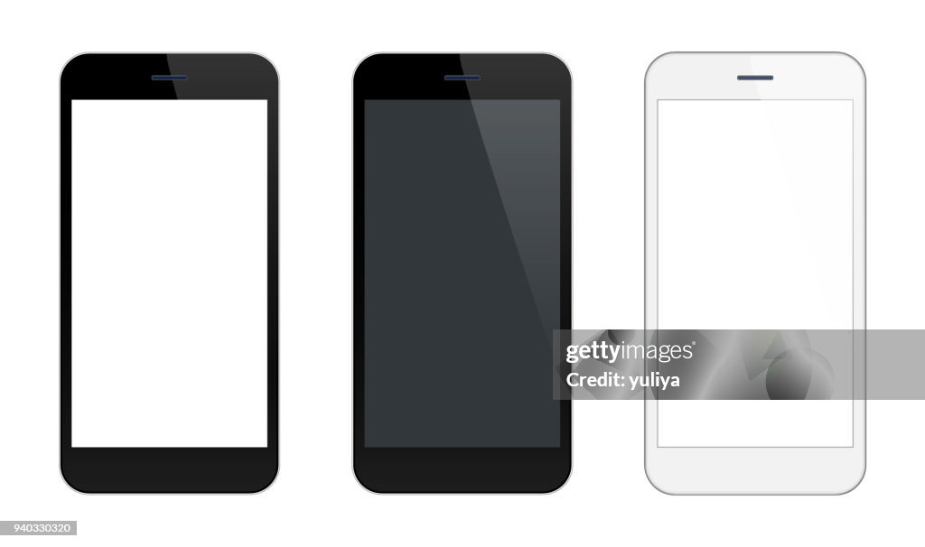 Smartphone Mobile Phone Black and Silver Colors