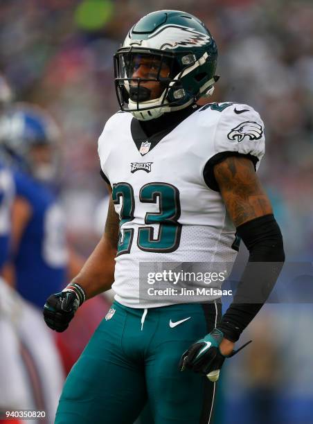 Rodney McLeod of the Philadelphia Eagles in action against the New York Giants on December 17, 2017 at MetLife Stadium in East Rutherford, New...