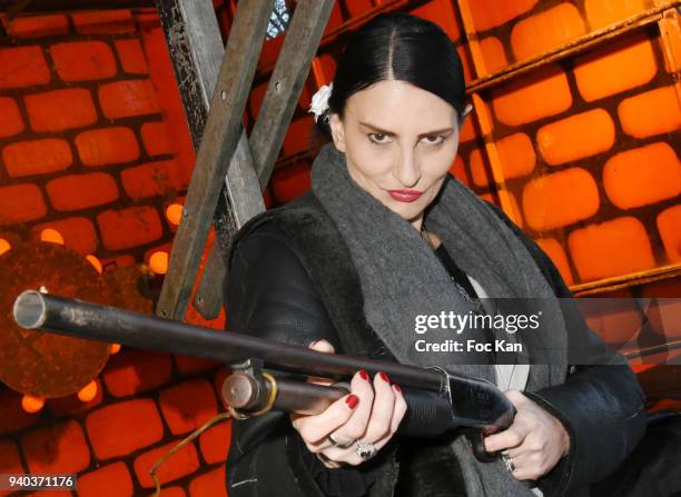 Writer/ model Sylvie Ortega Munos attends the Foire du Trone Opening At Pelouse de Reuilly on March 30, 2018 in Paris, France.