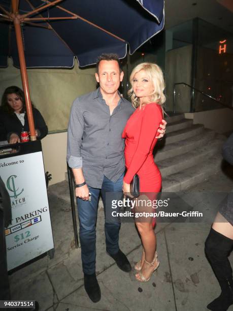Donna D'Errico and Donald Friese are seen on March 30, 2018 in Los Angeles, California.
