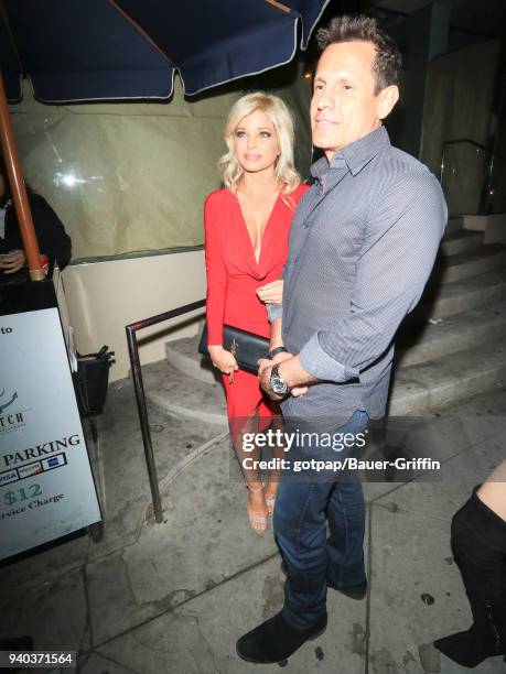 Donna D'Errico and Donald Friese are seen on March 30, 2018 in Los Angeles, California.