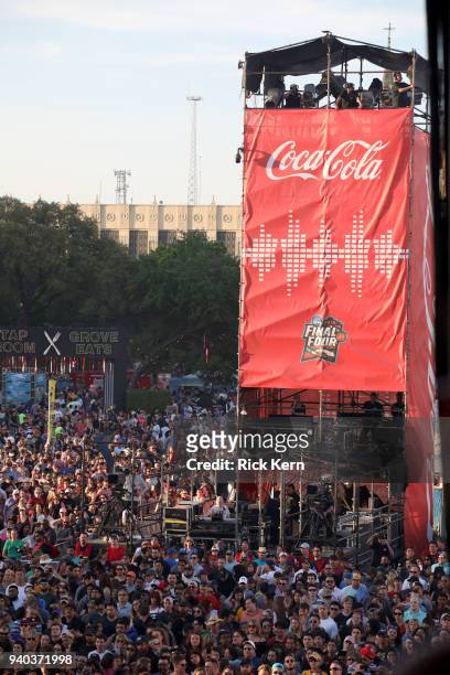 General view of atmosphere during Coca-Cola Music at the NCAA March Madness Music Festival at Hemisfair on March 31, 2018 in San Antonio, Texas.