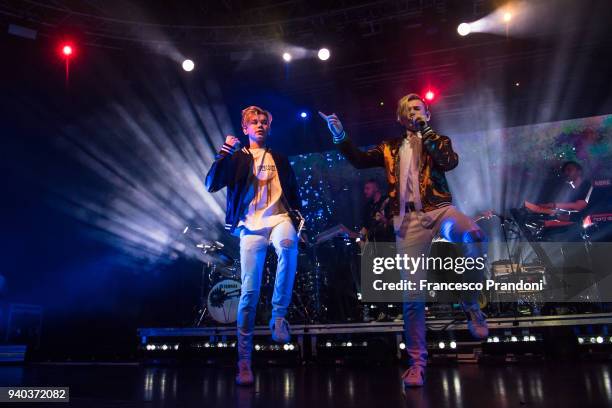 Marcus & Martinus perform on stage at Fabrique on March 30, 2018 in Milan, Italy.