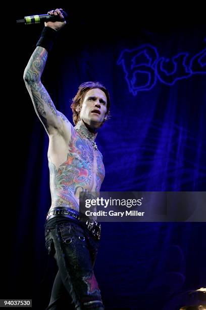 Vocalist Josh Todd of Buckcherry performs in concert at The Frank Erwin Center on December 4, 2009 in Austin, Texas.