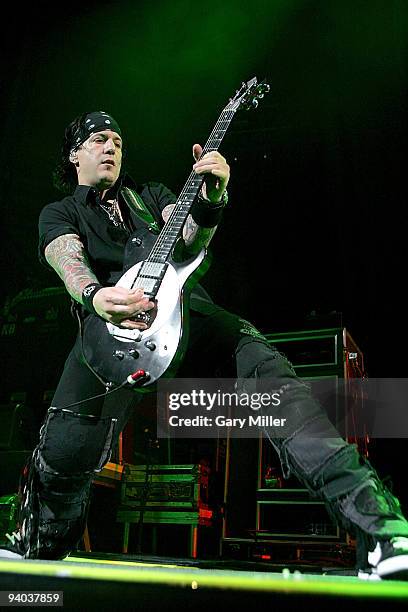 Musician Keith Nelson of Buckcherry performs in concert at The Frank Erwin Center on December 4, 2009 in Austin, Texas.