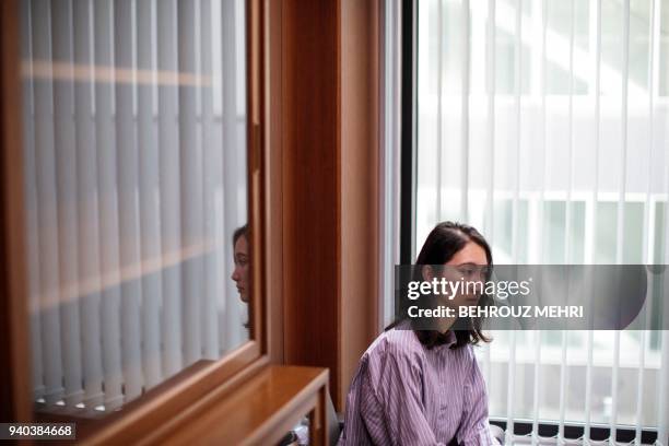 In this picture taken on January 30, 2018 Japanese journalist Shiori Ito, who accused a television newsman of raping her in 2015, poses for a picture...