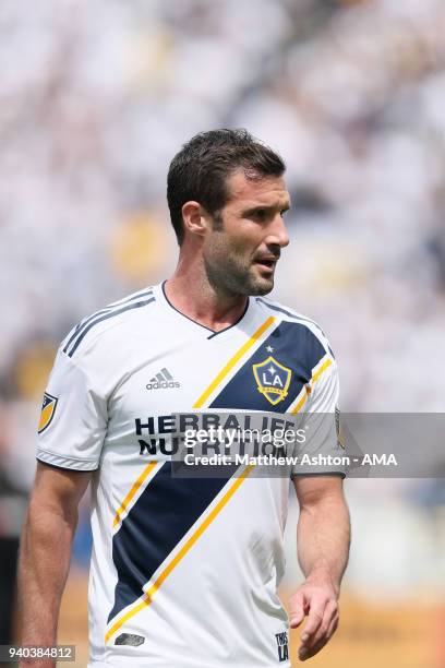 Chris Pontius of Los Angeles Galaxy during the MLS match between Los Angeles FC and Los Angeles Galaxy at StubHub Center on March 31, 2018 in Carson,...