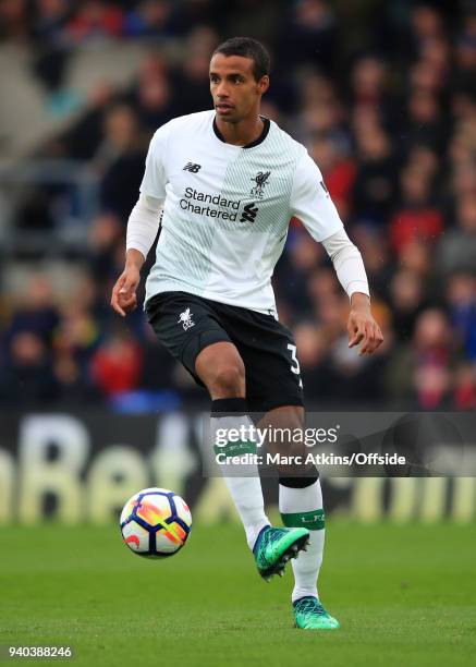 Joel Matip of Liverpool during the Premier League match between Crystal Palace and Liverpool at Selhurst Park on March 31, 2018 in London, England.