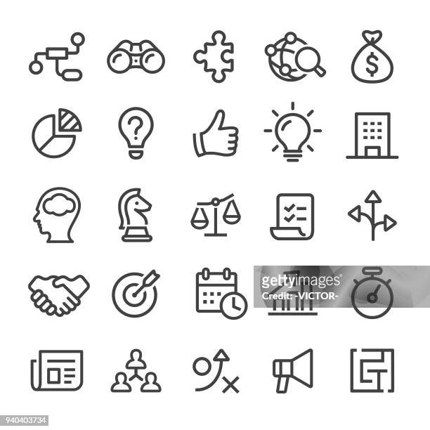 business icons - serie smart line - strategy stock-grafiken, -clipart, -cartoons und -symbole
