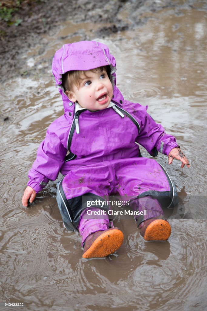 Muddy toddler