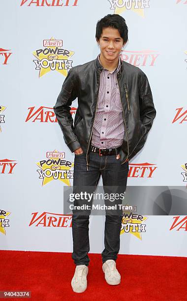 Actor Booboo Stewart arrives to Variety's 3rd Annual "Power of Youth" event held at the Paramount Studios - backlot on December 5, 2009 in Los...