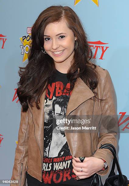 Actress Jillian Claire arrives at Variety's 3rd annual "Power of Youth" event held at Paramount Studios on December 5, 2009 in Los Angeles,...