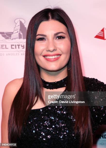 Actress Celeste Thorson attends the 6th Annual Rock Against MS benefit concert and award show at the Los Angeles Theatre on March 31, 2018 in Los...