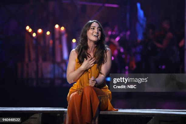 Rehearsal -- Pictured: Sara Bareilles as Mary --