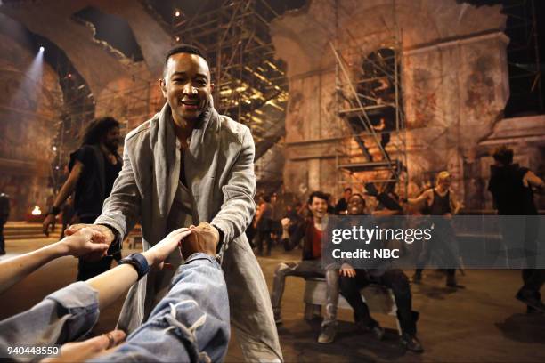 Rehearsal -- Pictured: John Legend as Jesus --