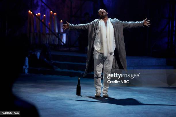 Rehearsal -- Pictured: John Legend as Jesus --