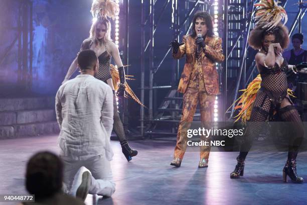 Rehearsal -- Pictured: John Legend as Jesus, Alice Cooper as King Herod --